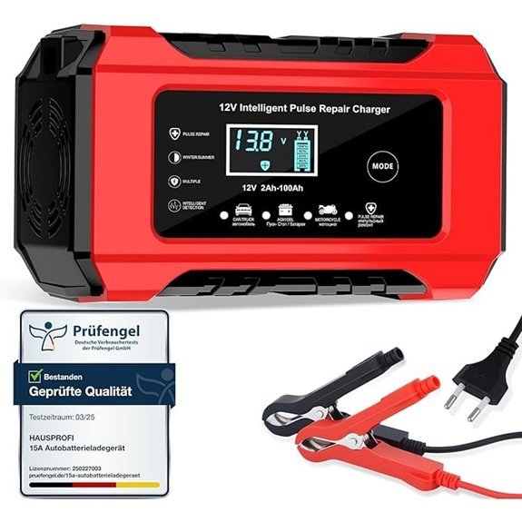 HAUSPROFI 12V 6A Car Battery Charger with Repair Function