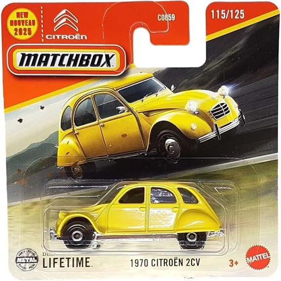 Matchbox 1970 Citroen 2CV Duck Yellow Model