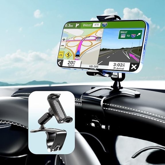 Phone Mount for Car Dashboard (360° Rotation)