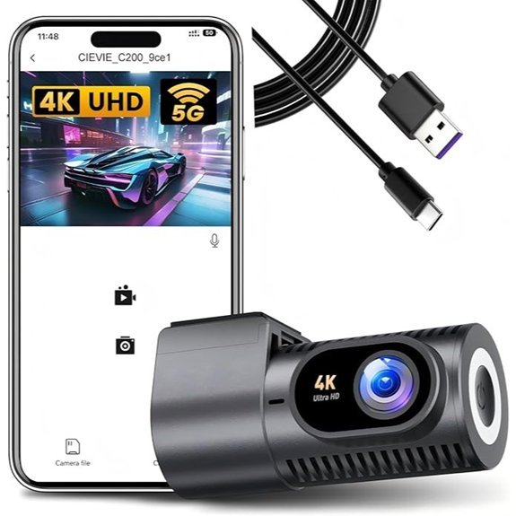 Dash Cam Bundle with 4K Front Camera and 64GB Card