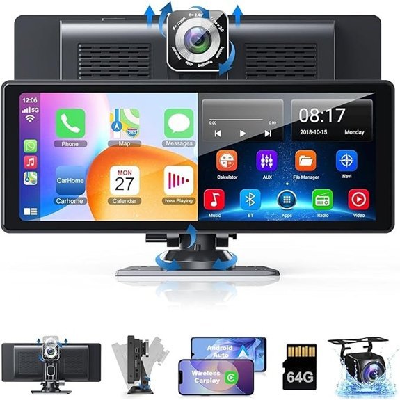 Android Portable Carplay with 4K Dash Cam