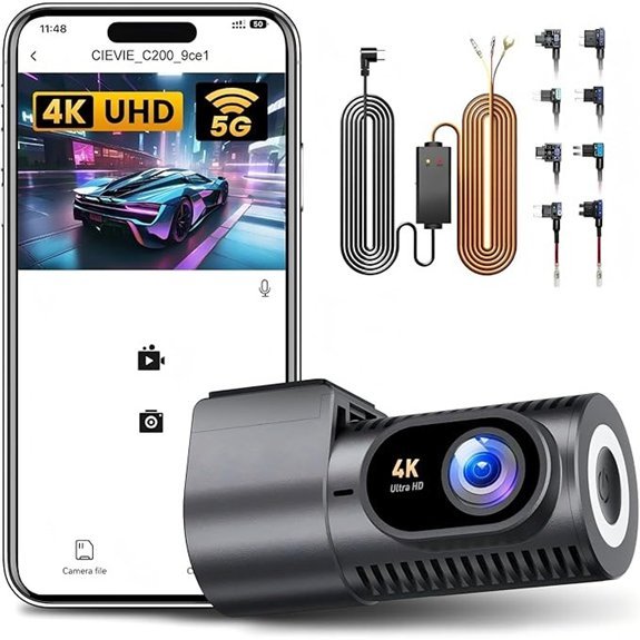 4K Dash Cam Bundle with Hardwire Kit & USB Cable