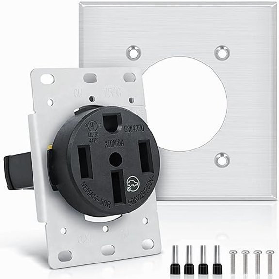 NEMA 14-50R 50 Amp EV Charging Outlet