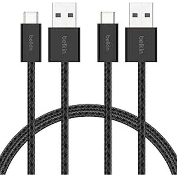 Belkin Braided USB-A to USB-C Cable 5ft (2-Pack)