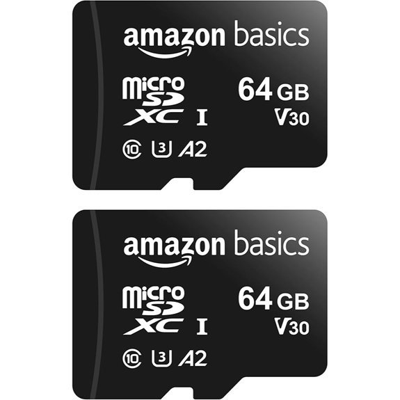 Amazon Basics 64GB MicroSDXC Memory Card (2-Pack)