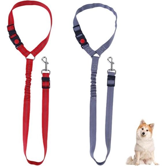 2Pcs Adjustable Dog Car Seat Belt for Medium Dogs