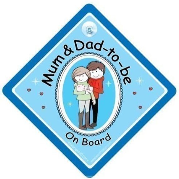 iwantthatsign.com Mum and Dad to be Car Sign Baby on Board Sign