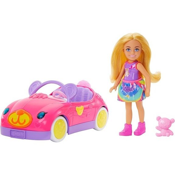 Barbie Chelsea Toy Car Set with Teddy Bear