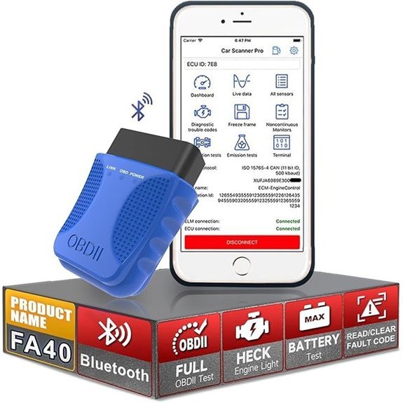 Wireless OBD2 Scanner Bluetooth for iOS and Android