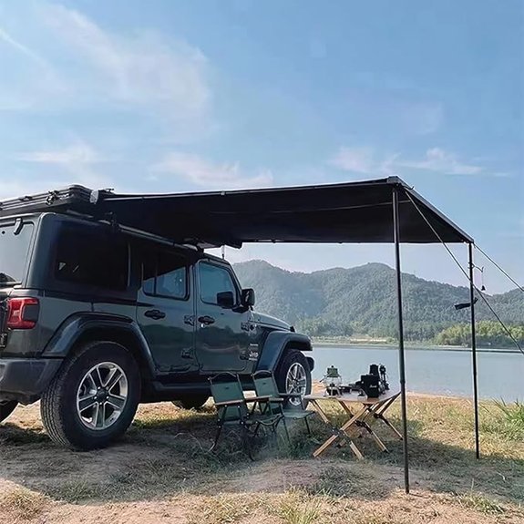 Retractable SUV Awning for Camping and Sun Shade