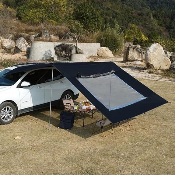 Car Side Awning with Screen Window (10x16 ft)