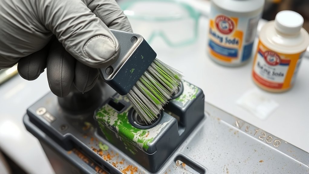 car battery cleaning precautions