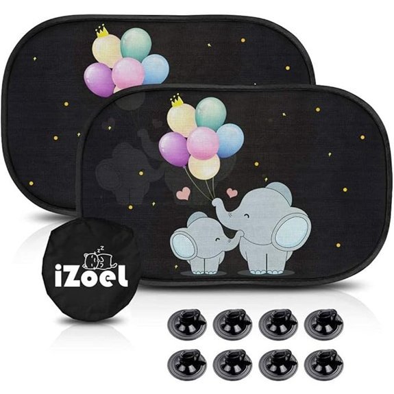 iZoeL Car Sun Shade for Baby Kids (2 Pack)