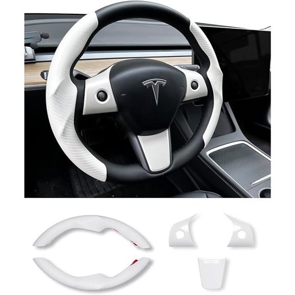 Tesla Model 3/Y Carbon Fiber Steering Wheel Cover