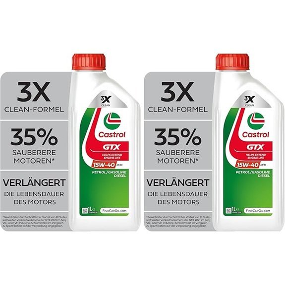 Castrol GTX 15W-40 1L (Pack of 2)