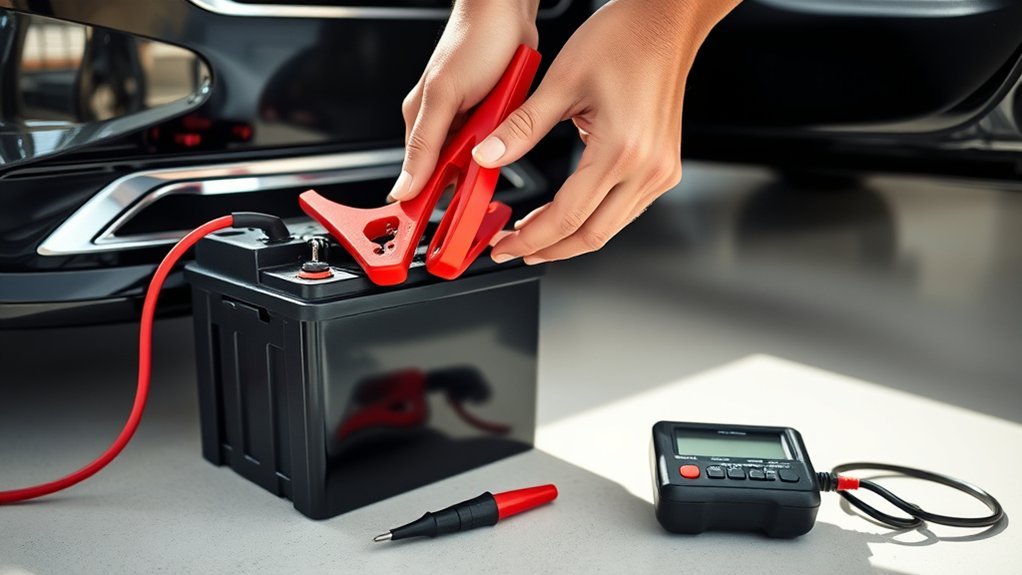 charge car battery safely