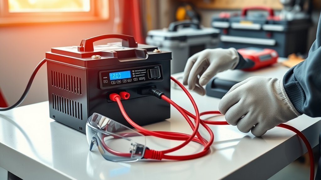 charging a car battery safely