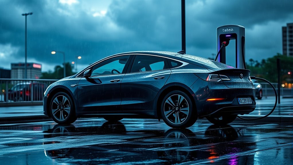 charging safely in rain