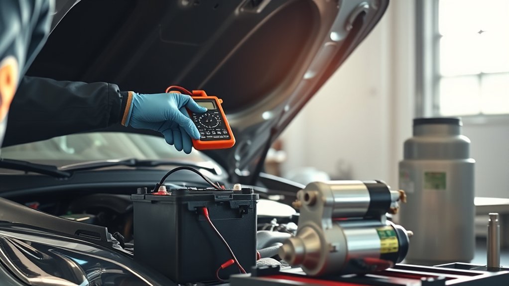 check battery and starter