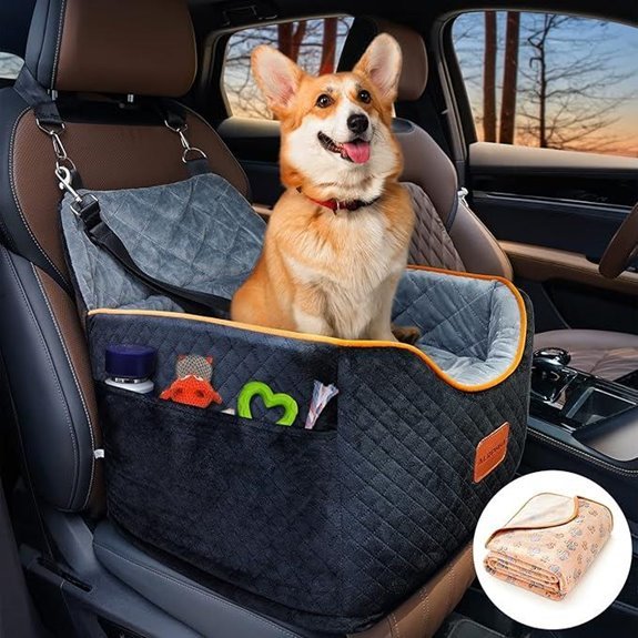 Memory Foam Booster Dog Car Seat for Small Dogs