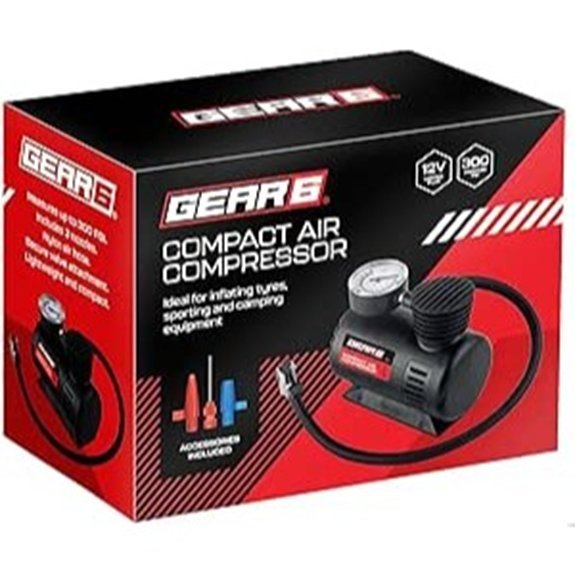 12V Mini Car Tyre Inflator with Pressure Gauge