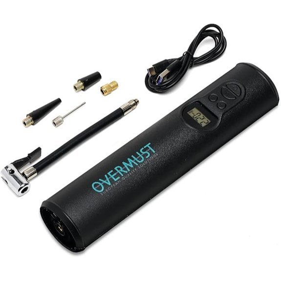Portable Car Compressor with LED Light and Nozzles