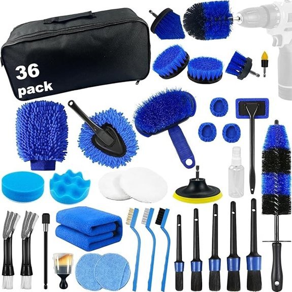 Car Detailing Kit with 36pcs Brush Set