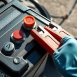 connect battery safely first