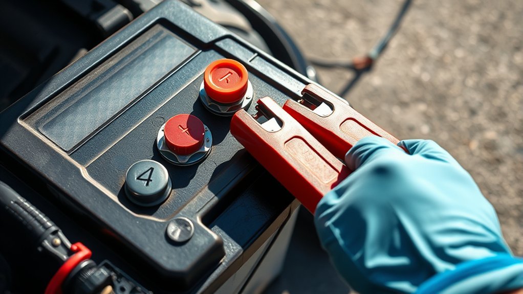 connect battery safely first