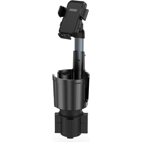Car Phone Mount with Cup Holder Expander (Black)