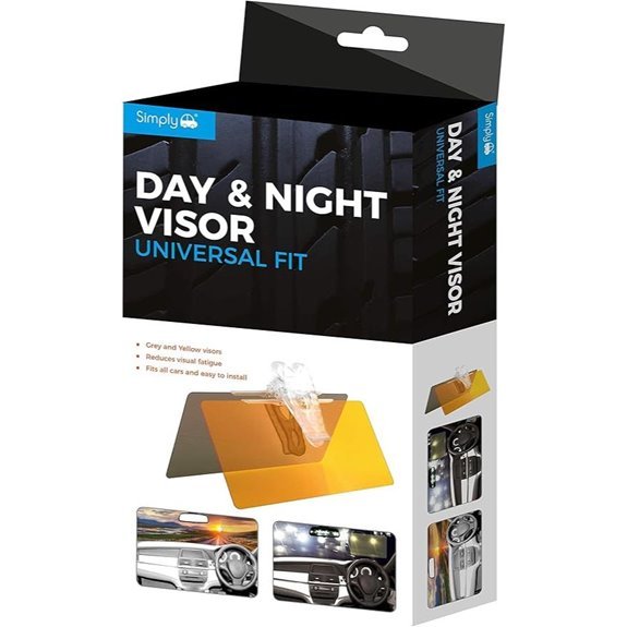 Simply VIS01 Day and Night Car Windscreen Visor Grey Yellow