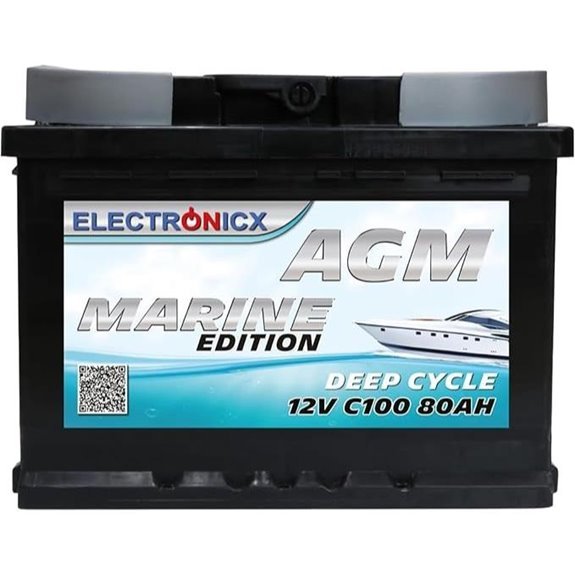 AGM 80Ah 12V Deep Cycle Marine Leisure Battery