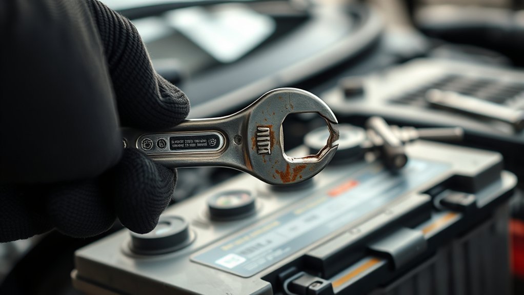 disconnect battery terminals safely