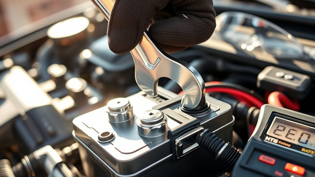 disconnect negative battery terminal