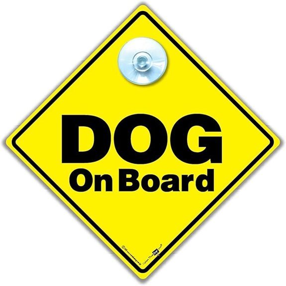 Dog On Board Car Sign (14cm x 14cm)