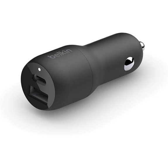 Belkin 37W Dual Port Fast Car Charger - Black