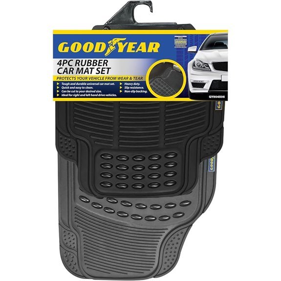 Goodyear Heavy-Duty Rubber Car Mat Set