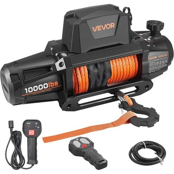 VEVOR Electric Winch with Synthetic Rope and Remote