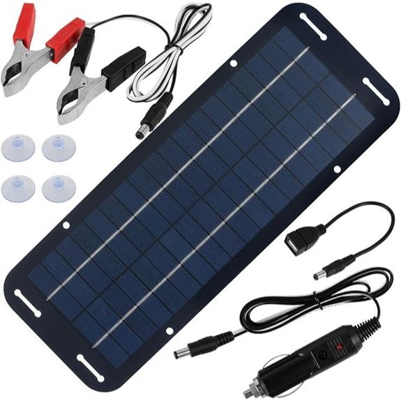 30W Solar Panel Car Battery Charger for Emergency Use