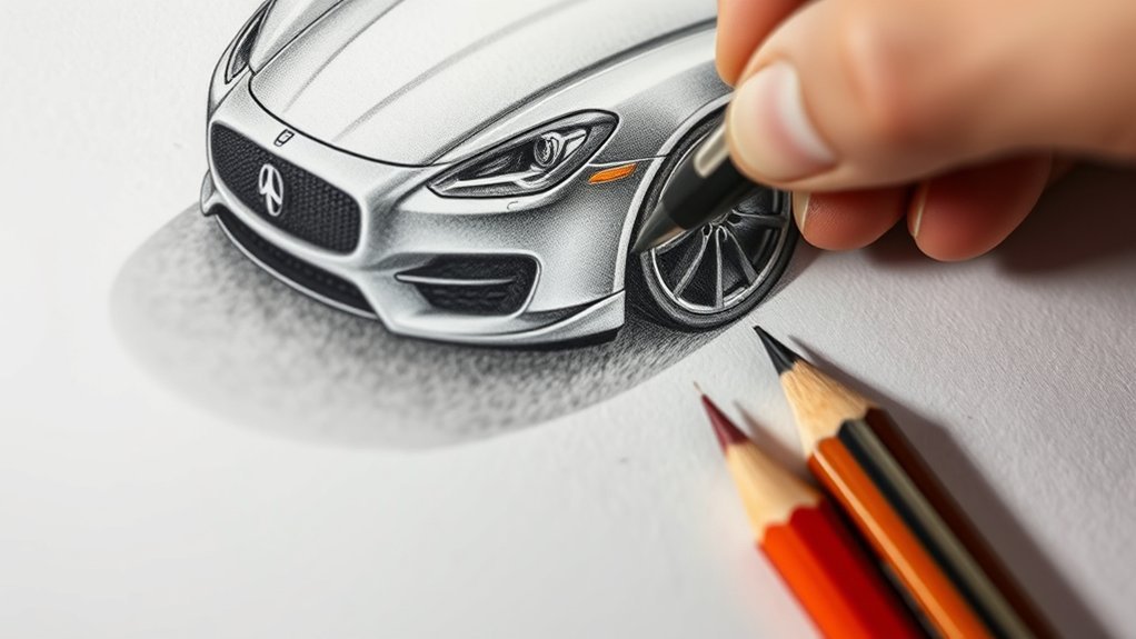 enhancing car drawing realism