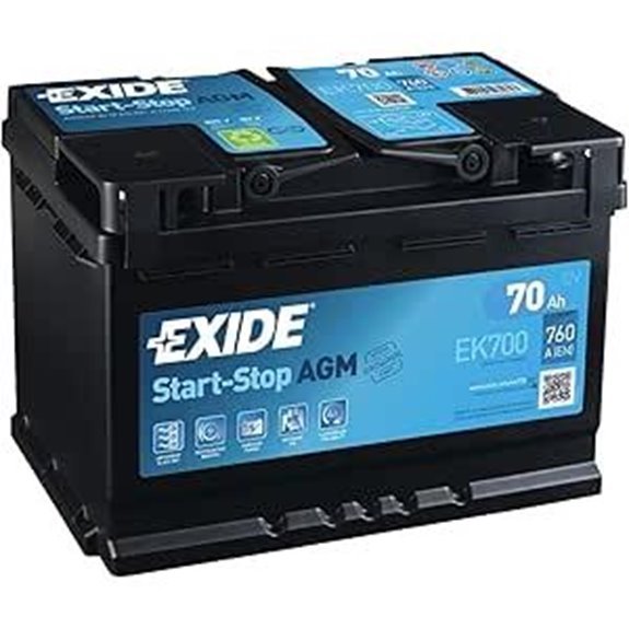 Exide EK700 AGM Car Battery - 12V 70Ah