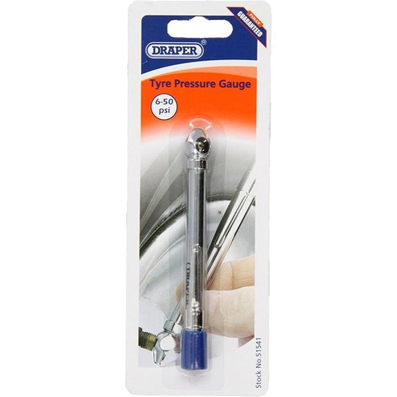 Draper Tyre Pressure Gauge with Flexible Hose