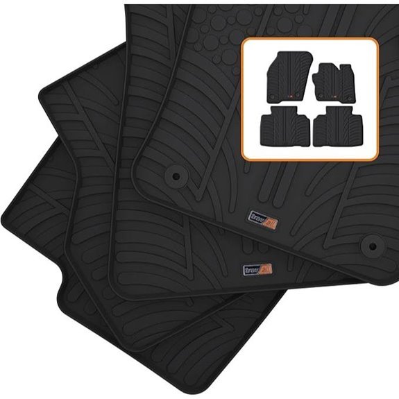 TRAVALL Rubber Car Mats for Ford Edge (Set of 4)