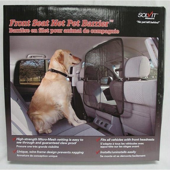 PetSafe Solvit Dog Barrier Front Seat Barrier For Cars Trucks and SUVs