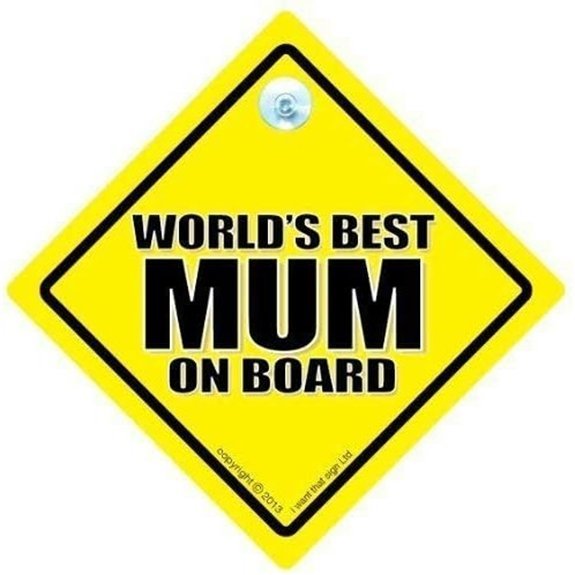 World's Best Mum On Board Car Sign