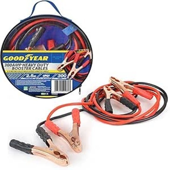 Goodyear 2.5m 300amp HD Booster Cables