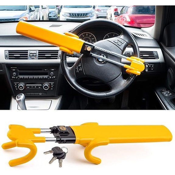 Twin Bar Steering Wheel Lock - Heavy Duty Anti-Theft