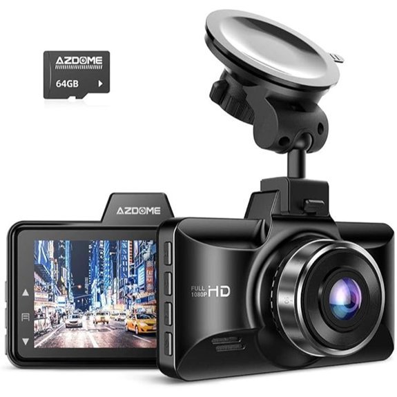 AZDOME FHD 1080P Dash Cam with Night Vision