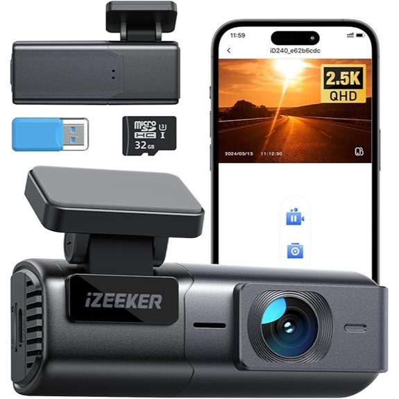 iZEEKER 1080P Dash Cam with Night Vision
