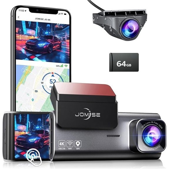 JOMISE 4K Dual Dash Cam with Touch Screen